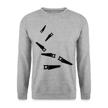 Saw icon icon - Unisex Sweatshirt - salt & pepper - Front - Alina (178cm) & Michal (187cm)