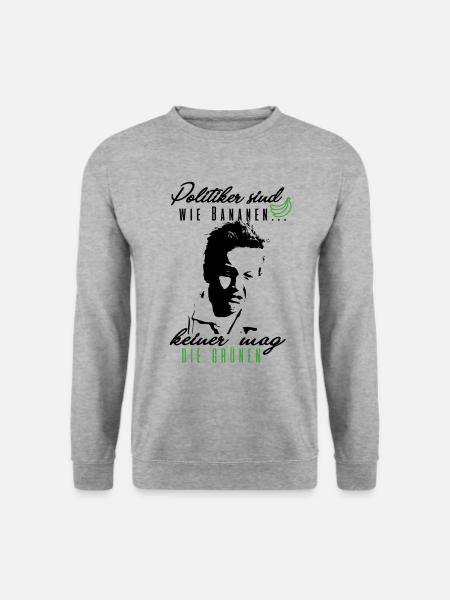 Gegen Grüne - Unisex Pullover - Weißgrau meliert