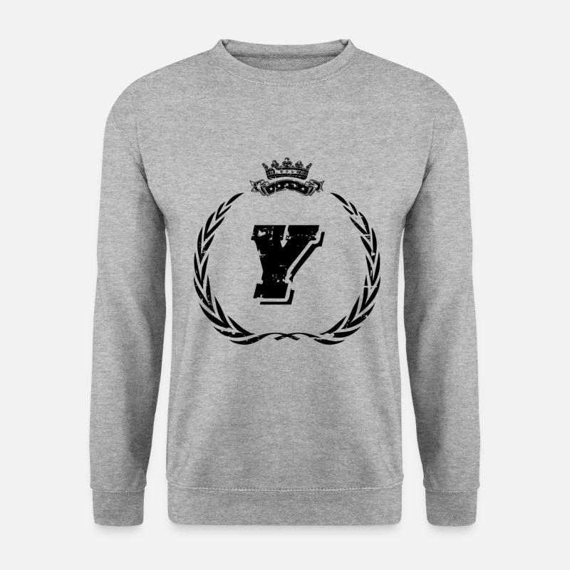 Y Buchstabe Kranz - Unisex Pullover - Weißgrau meliert