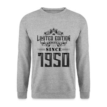 Édition limitée 1950 - Sweat-shirt Unisexe - gris chiné - Devant - Alina (178cm) & Michal (187cm)