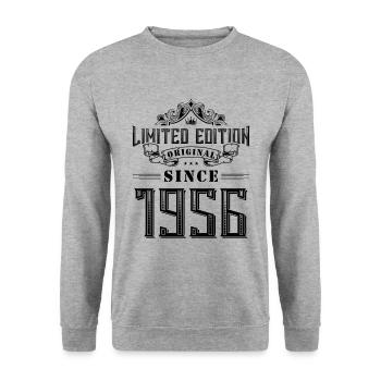 1956 Limited Edition - Unisex Sweatshirt - salt & pepper - Front - Alina (178cm) & Michal (187cm)