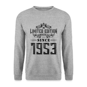 1953 limited edition - Unisex Pullover - Weißgrau meliert - Vorne - Alina (178cm) & Michal (187cm)