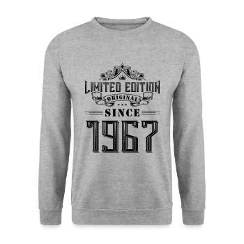 1967 limited edition - Unisex Pullover - Weißgrau meliert - Vorne - Alina (178cm) & Michal (187cm)