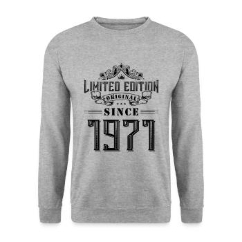 1971 limited edition - Unisex Pullover - Weißgrau meliert - Vorne - Alina (178cm) & Michal (187cm)