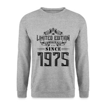 Édition limitée 1975 - Sweat-shirt Unisexe - gris chiné - Devant - Alina (178cm) & Michal (187cm)