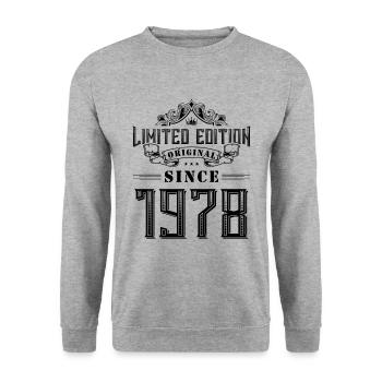 1978 Limited Edition - Unisex Sweatshirt - salt & pepper - Front - Alina (178cm) & Michal (187cm)