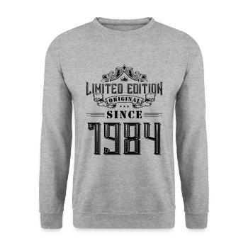 Édition limitée 1984 - Sweat-shirt Unisexe - gris chiné - Devant - Alina (178cm) & Michal (187cm)