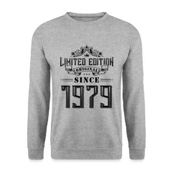 1979 limited edition - Unisex Pullover - Weißgrau meliert - Vorne - Alina (178cm) & Michal (187cm)