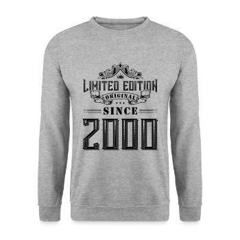Édition limitée 2000 - Sweat-shirt Unisexe - gris chiné - Devant - Alina (178cm) & Michal (187cm)