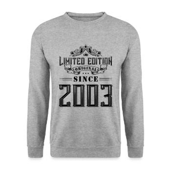 2003 limited edition - Unisex Sweatshirt - salt & pepper - Front - Alina (178cm) & Michal (187cm)