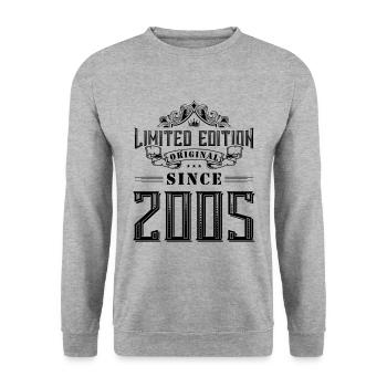 2005 limited edition - Unisex Pullover - Weißgrau meliert - Vorne - Alina (178cm) & Michal (187cm)