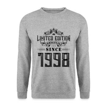 Édition limitée 1998 - Sweat-shirt Unisexe - gris chiné - Devant - Alina (178cm) & Michal (187cm)