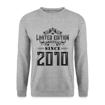 2010 limited edition - Unisex Pullover - Weißgrau meliert - Vorne - Alina (178cm) & Michal (187cm)