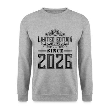 2026 limited edition - Unisex Pullover - Weißgrau meliert - Vorne - Alina (178cm) & Michal (187cm)