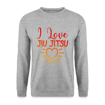 J’adore le Jiu Jitsu - Sweat-shirt Unisexe - gris chiné - Devant - Alina (178cm) & Michal (187cm)