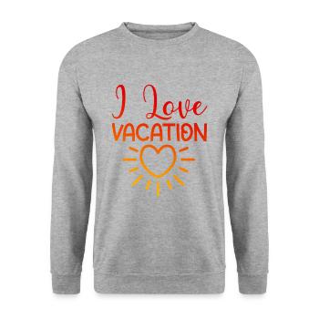 I love holidays - Unisex Sweatshirt - salt & pepper - Front - Alina (178cm) & Michal (187cm)