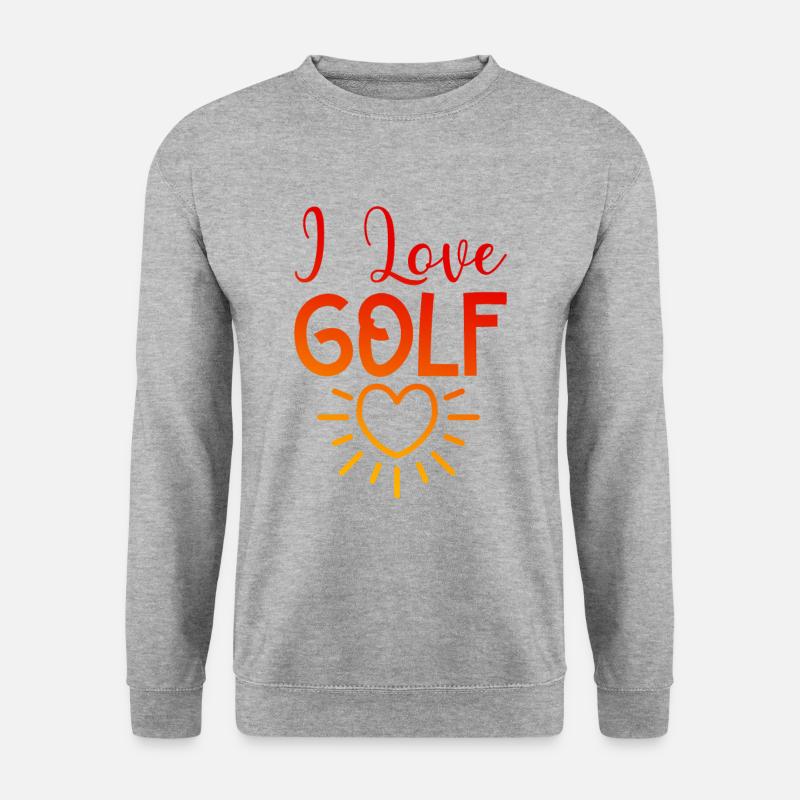 Ich liebe Golf - Unisex Pullover - Weißgrau meliert