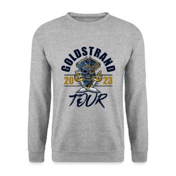 Golden Sands 2023 Skeleton - Unisex Sweatshirt - salt & pepper - Front - Alina (178cm) & Michal (187cm)