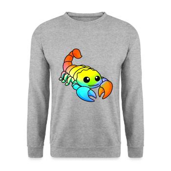 Scorpion Comic Animal - Sweat-shirt Unisexe - gris chiné - Devant - Alina (178cm) & Michal (187cm)