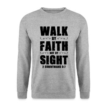 Trusting the Bible - Unisex Sweatshirt - salt & pepper - Front - Alina (178cm) & Michal (187cm)