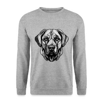 Kangal Hund Portrait - Unisex Pullover - Weißgrau meliert - Vorne - Alina (178cm) & Michal (187cm)