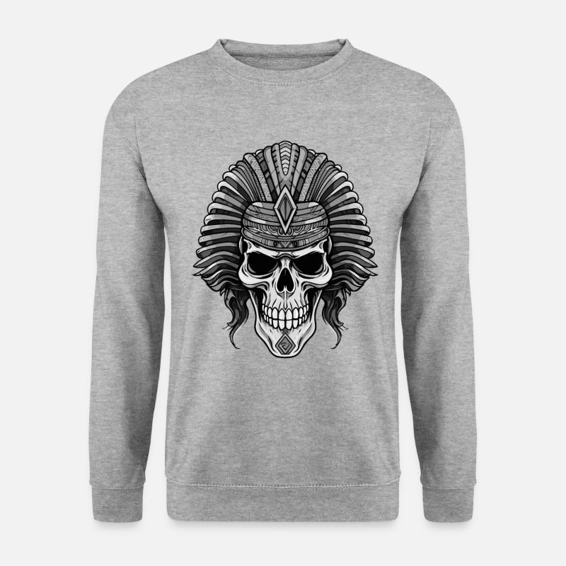 Pharaoh Skull - Unisex Sweatshirt - salt & pepper