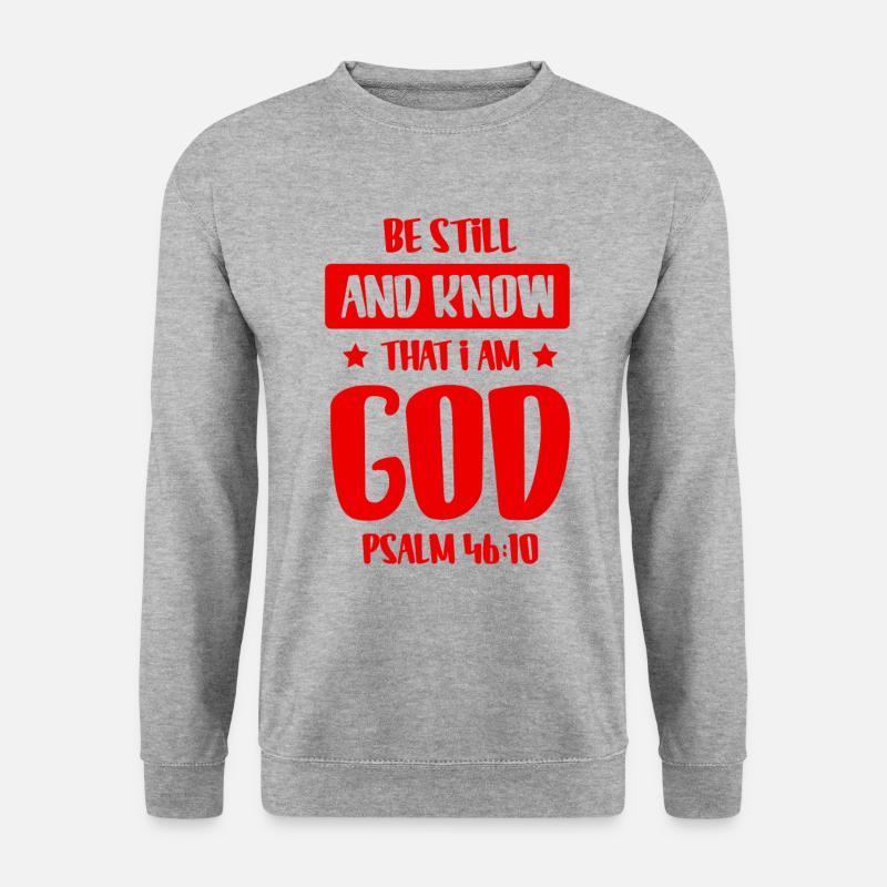 gott bibel - Unisex Pullover - Weißgrau meliert