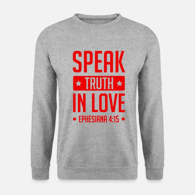 liebe gott bibel - Unisex Pullover - Weißgrau meliert