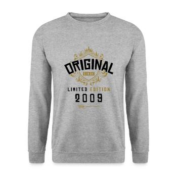 2009 limited edition birthday - Unisex Sweatshirt - salt & pepper - Front - Alina (178cm) & Michal (187cm)