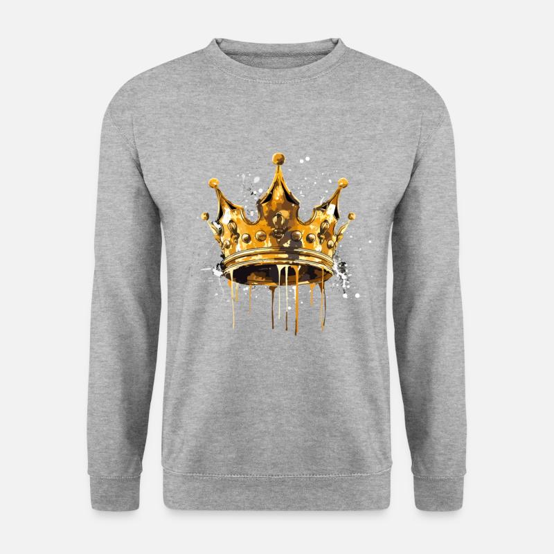 Crown Element King Symbol - Unisex Sweatshirt - salt & pepper