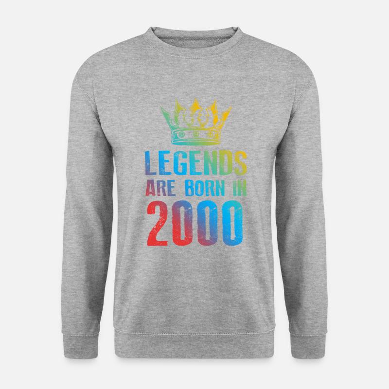 2000 legends born in - Unisex Sweatshirt - salt & pepper
