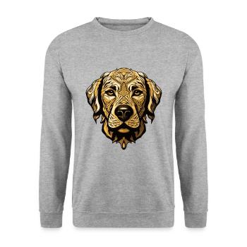 Kangal Dog Head Animal - Unisex Sweatshirt - salt & pepper - Front - Alina (178cm) & Michal (187cm)