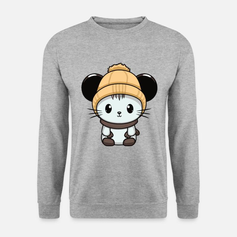 Mouse Winter Animal Cute Comic - Unisex Sweatshirt - salt & pepper