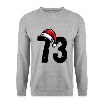 73 Number Christmas - Unisex Sweatshirt - salt & pepper - Front - Alina (178cm) & Michal (187cm)