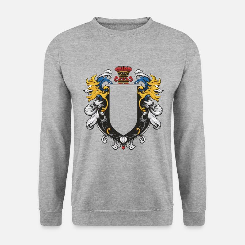 Wappen Symbol - Unisex Pullover - Weißgrau meliert