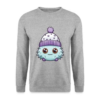 Froid, Hiver, Créature, Esquimau - Sweat-shirt Unisexe - gris chiné - Devant - Alina (178cm) & Michal (187cm)