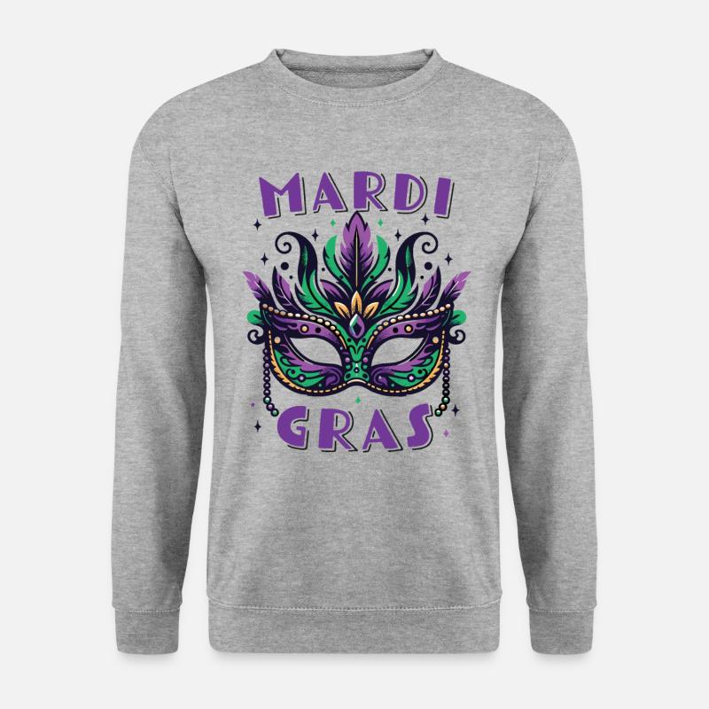 Karneval - Unisex Pullover - Weißgrau meliert