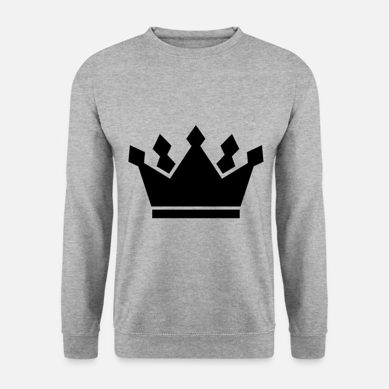 Krone Symbol icon - Unisex Pullover - Weißgrau meliert