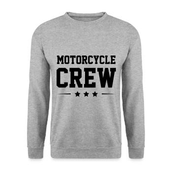 Motorcycle Crew - Unisex Pullover - Weißgrau meliert - Vorne - Alina (178cm) & Michal (187cm)
