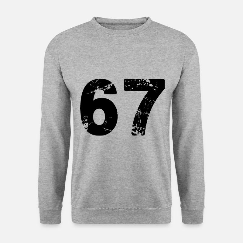 67 Number jersey - Unisex Sweatshirt - salt & pepper