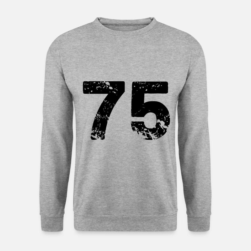 Maillot à 75 numéros - Sweat-shirt Unisexe - gris chiné