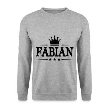Fabian - Unisex Sweatshirt - salt & pepper - Front - Alina (178cm) & Michal (187cm)