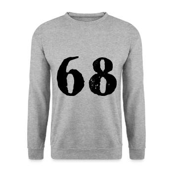 Maillot à 68 numéros - Sweat-shirt Unisexe - gris chiné - Devant - Alina (178cm) & Michal (187cm)