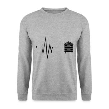 Honey Pulse - Unisex Sweatshirt - salt & pepper - Front - Alina (178cm) & Michal (187cm)