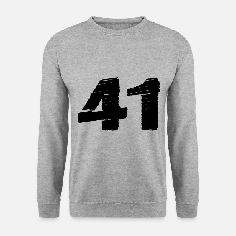41 Zahl Trikot - Unisex Pullover - Weißgrau meliert