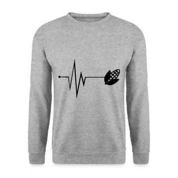 Mais Puls - Unisex Pullover - Weißgrau meliert - Vorne - Alina (178cm) & Michal (187cm)