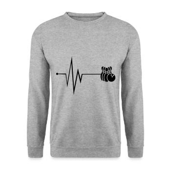 Icône Cone Pulse - Sweat-shirt Unisexe - gris chiné - Devant - Alina (178cm) & Michal (187cm)