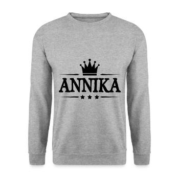 Jennifer - Unisex Sweatshirt - salt & pepper - Front - Alina (178cm) & Michal (187cm)