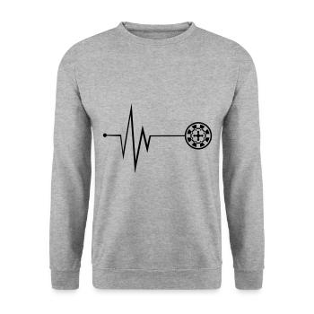 Roulette Pulse Symbol - Unisex Sweatshirt - salt & pepper - Front - Alina (178cm) & Michal (187cm)