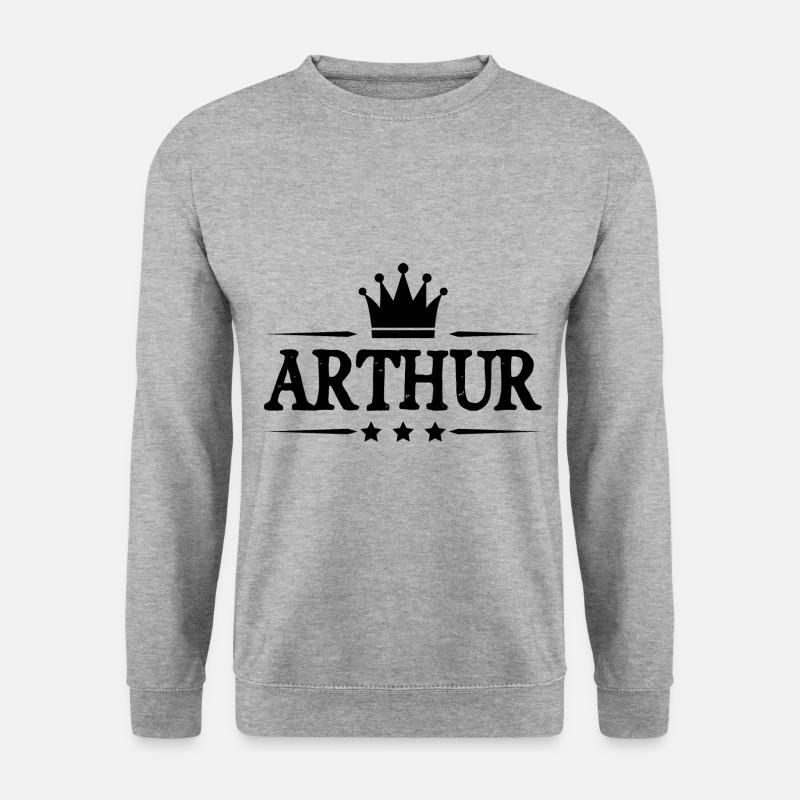 Arthur - Unisex Pullover - Weißgrau meliert